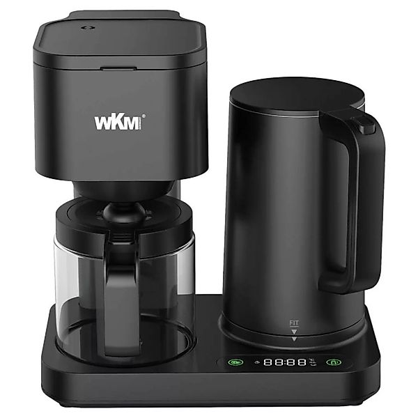 WKM 2 in 1 Kaffeemaschine und Wasserkocher KWK-1600 schwarz Kunststoff Glas günstig online kaufen