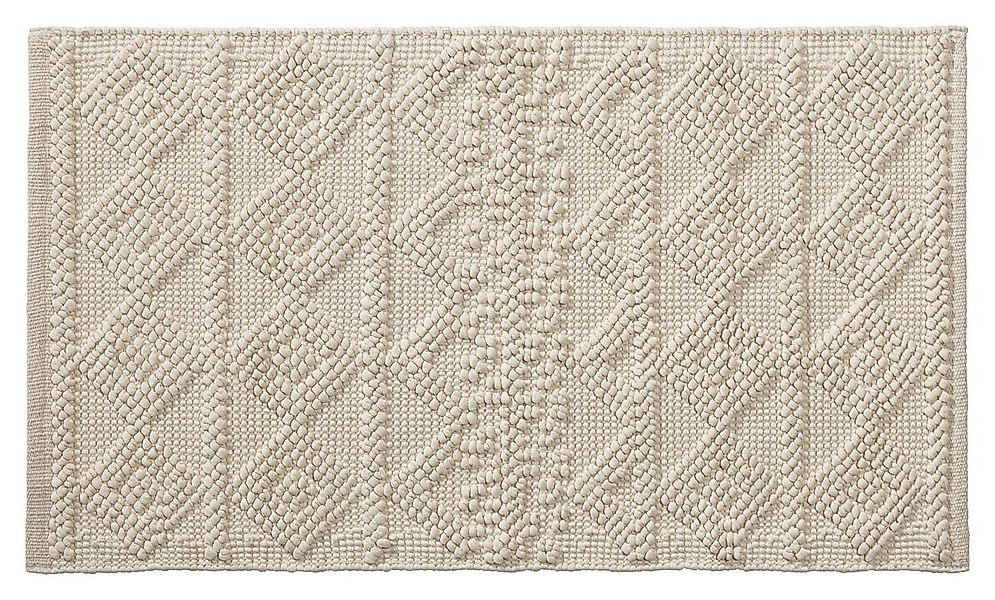 Badematte BOHO, Beige, 120 x 70 cm, Uni, rutschhemmend beschichtet, Baumwol günstig online kaufen