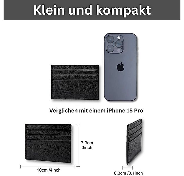 Fomax Kartenetui aus echtem Leder, eleganter Kartenhalter, mit übersichtlic günstig online kaufen