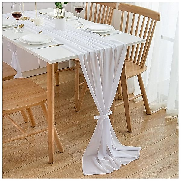 NUODWELL Tischläufer Tischläufer Chiffon, Hochzeit Tischläufer, günstig online kaufen