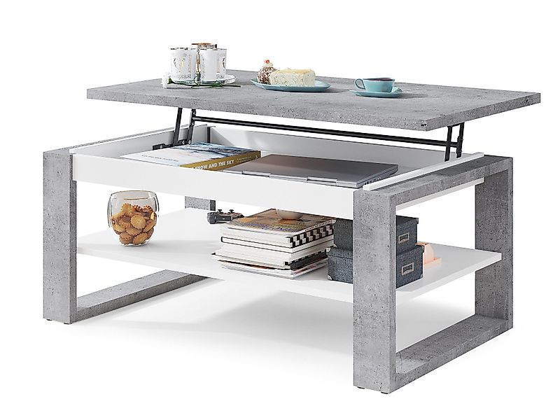 designimpex Couchtisch Design Multifunktionstisch Nuo Arbeitstisch günstig online kaufen
