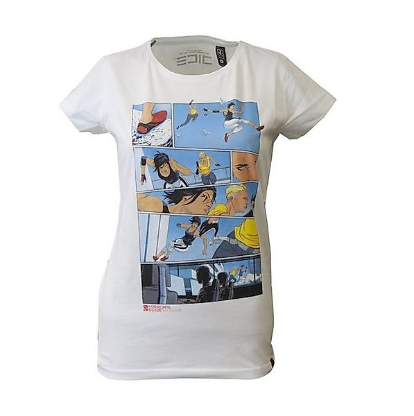 Gozoo T-Shirt Mirror's Edge ME Damen weiss Comic Baumwolle Freizeit TShirt günstig online kaufen