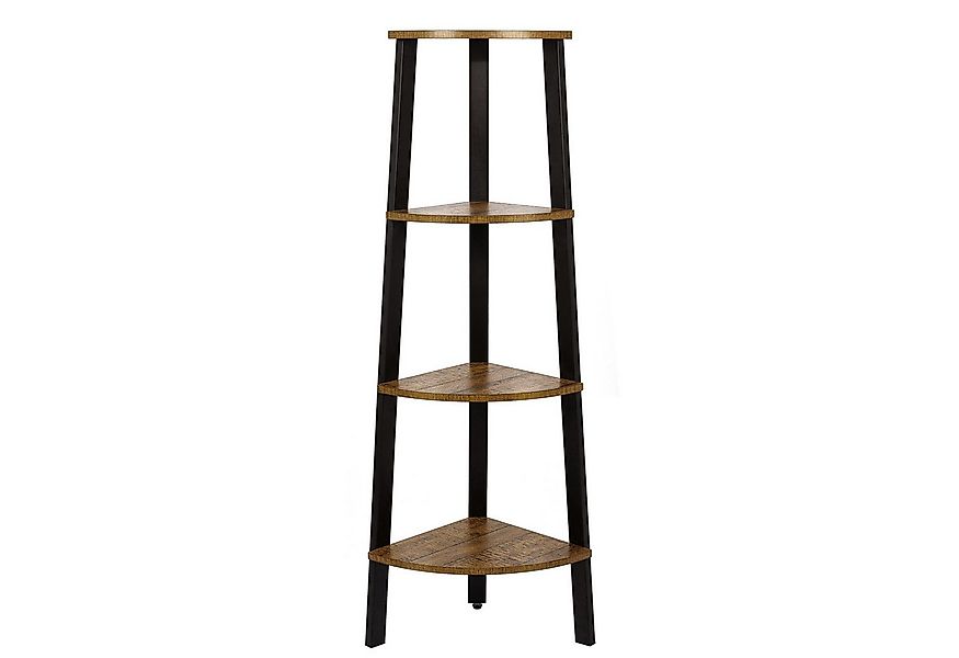 Mondeer Bücherregal Standregal, mit 4 Ebenen, Eckregal aus Metall, Vintage günstig online kaufen