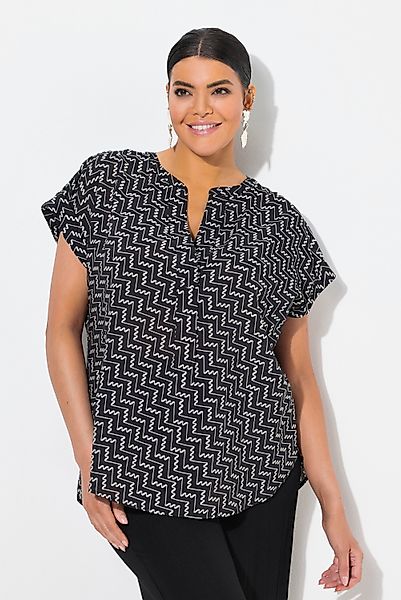 Ulla Popken Tunika Tunikabluse grafischer Druck günstig online kaufen