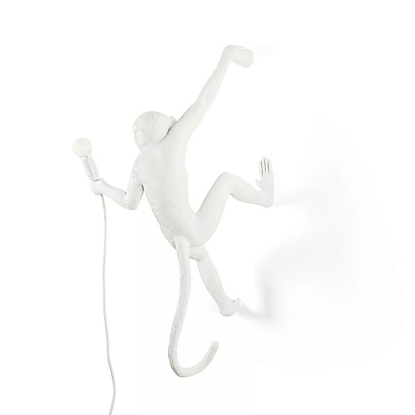 Wandleuchte mit Stromkabel Monkey Hanging plastikmaterial weiß / Indoor - H günstig online kaufen