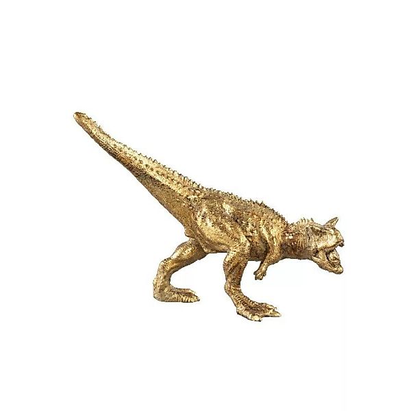 Dino Skulptur Statue Carnotaurus Dinosaurier Gold günstig online kaufen