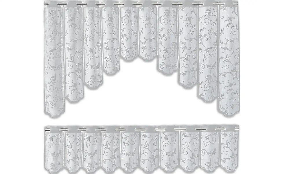 Bistrogardine 2er Set   ¦ weiß ¦ Synthetik ¦ Maße (cm): B: 150 Gardinen & R günstig online kaufen