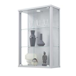 Wandvitrine in Silberfarben Made in Germany günstig online kaufen
