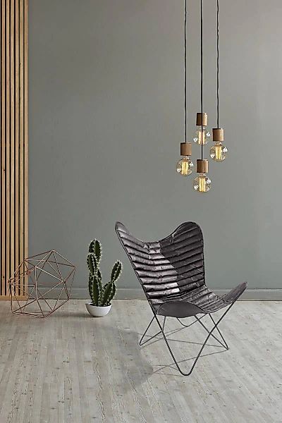 Kayoom 4-Fußstuhl "Schmetterling Stuhl Santiago, Schmetterlingsstuhl aus Le günstig online kaufen