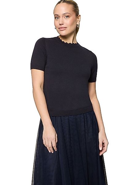 Zero Kurzarmshirt Damen mit Wellensaum (1-tlg) Material günstig online kaufen