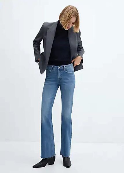 Flared-Jeans mit mittlerer Bundhöhe günstig online kaufen