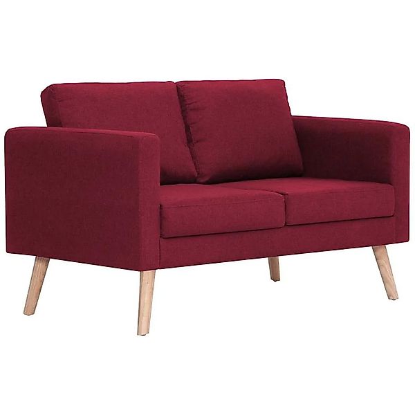 vidaXL 2-Sitzer-Sofa Stoff Weinrot 281363 günstig online kaufen