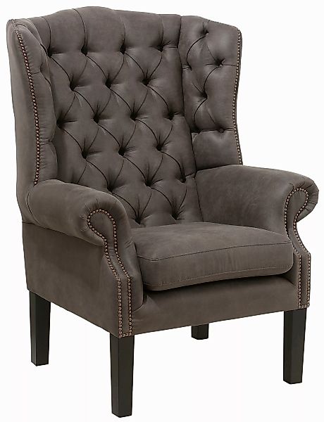 Home affaire Sessel "Bedford Ohrensessel Chesterfield", mit aufwendiger Kno günstig online kaufen