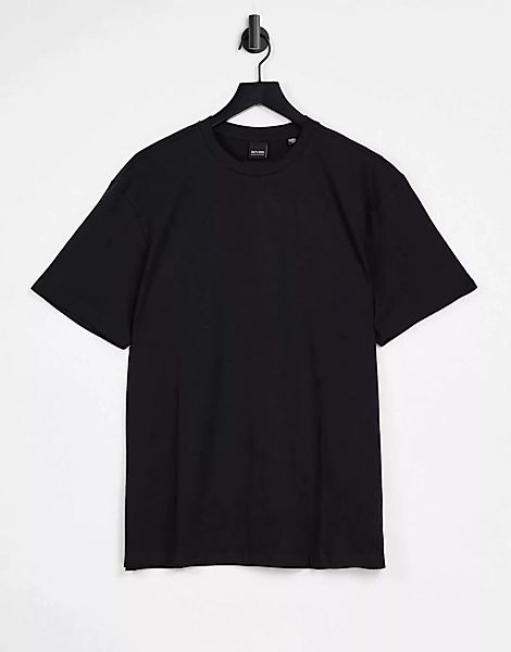 Only & Sons – Essentials – Locker geschnittenes T-Shirt in Schwarz günstig online kaufen