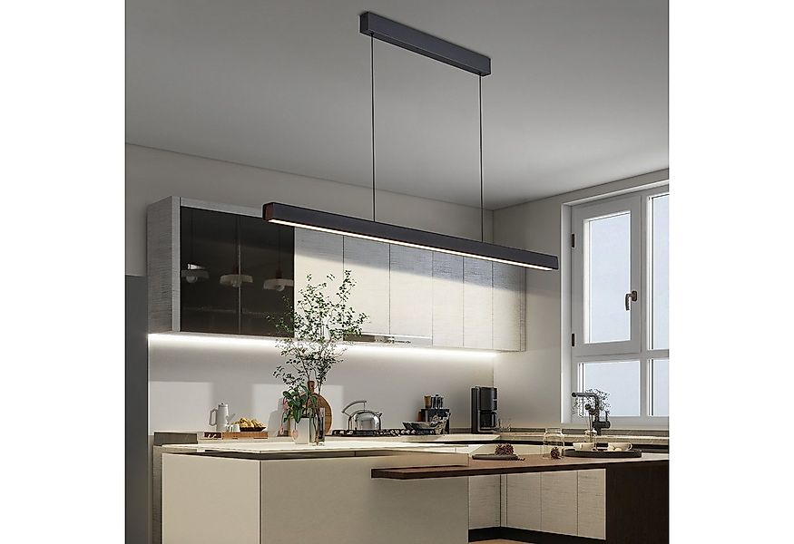 Nettlife LED Pendelleuchte Modern Schwarz Fernbedienung 108/148.5 cm 37/50W günstig online kaufen