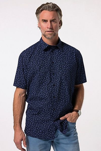 Boston Park Kurzarmhemd Hemd Halbarm Kentkragen Alloverdruck Comfort Fit günstig online kaufen