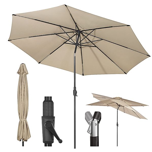 Sekey Sonnenschirm Gartenschirm mit Kurbel ∅ günstig online kaufen