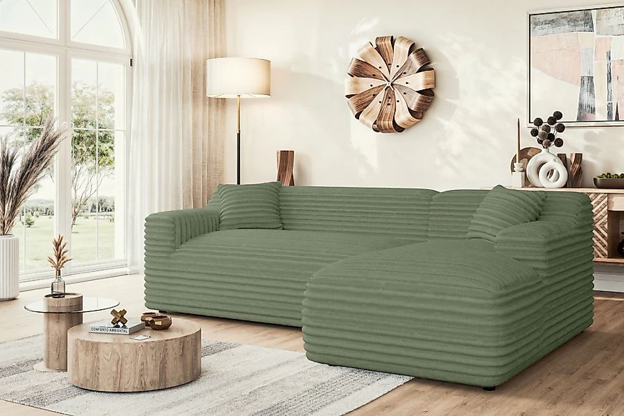 Home affaire Ecksofa "LILLIANA Designsofa, L-Form mit Recamiere rechts/link günstig online kaufen