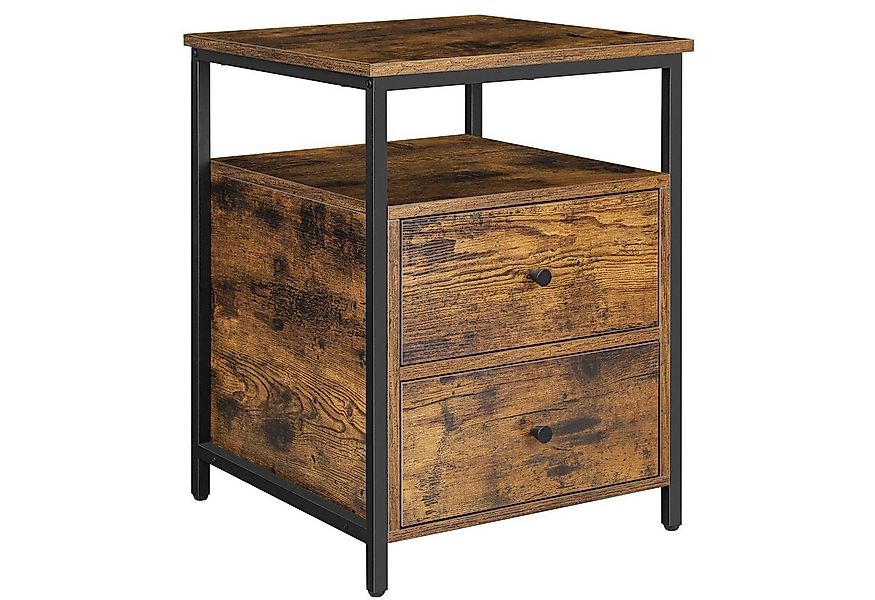 VASAGLE Nachttisch, mit 2 Schubladen und offenem Fach, 45 x 45 x 60 cm günstig online kaufen