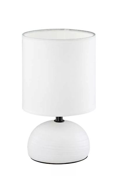 Tischleuchte LUCI von REALITY Leuchten Keramik Weiß / Stoff Weiß günstig online kaufen