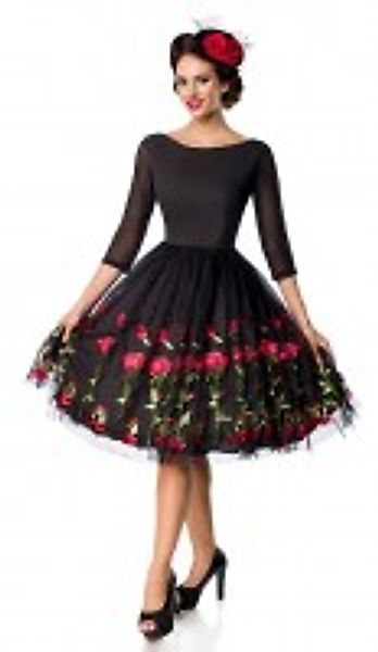 Vintage Swingkleid mit Rosenmuster günstig online kaufen