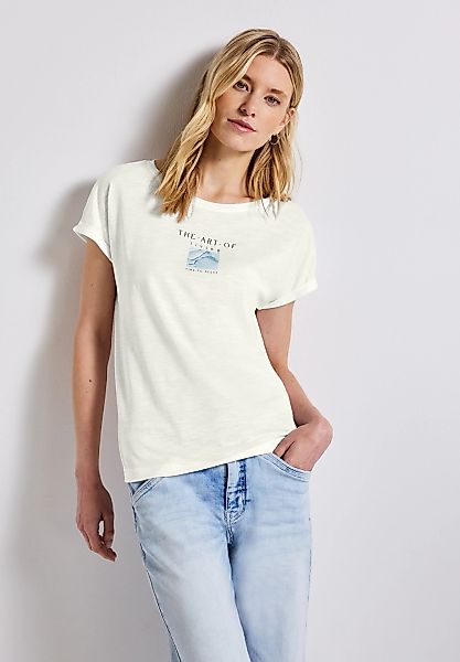 STREET ONE Shirttop, mit Frontprint und Wording Artwork günstig online kaufen
