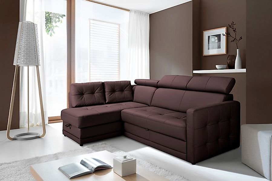 exxpo - sofa fashion Ecksofa »Arles, Federkern, zeitlos, Breite 225cm, L-Fo günstig online kaufen
