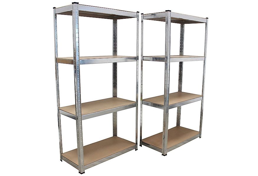 TRUTZHOLM Steckregal Schwerlastregal 160x80x40cm Lagerregal Kellerregal Met günstig online kaufen