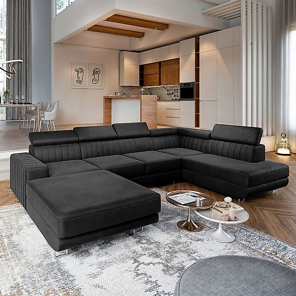 Masseno Ecksofa SIENA mit Schlaffunktion U-Form, Sofa mit Bettkasten günstig online kaufen