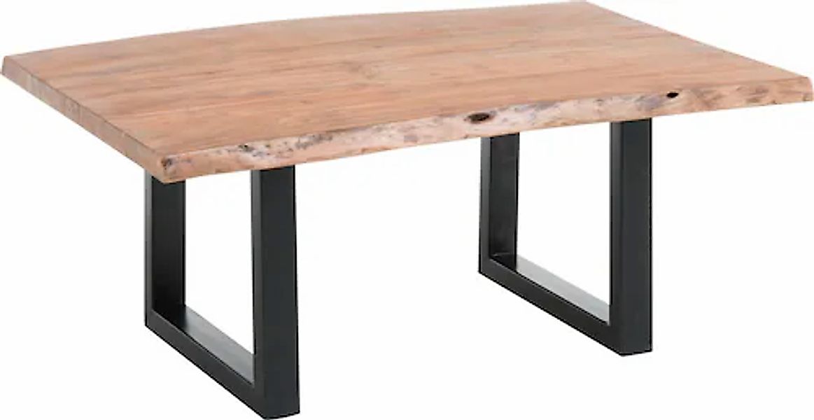 Stolkom Couchtisch »India«, Massivholz mit Baumkante günstig online kaufen