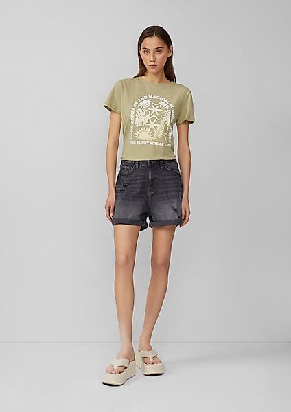QS Jeansshorts Jeans-Hose MOM FIT (1-tlg) günstig online kaufen