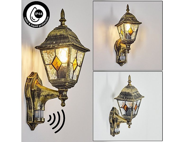 hofstein Außen-Wandleuchte Außenwandlampe mit Bewegungsmelder aus Metall/Gl günstig online kaufen