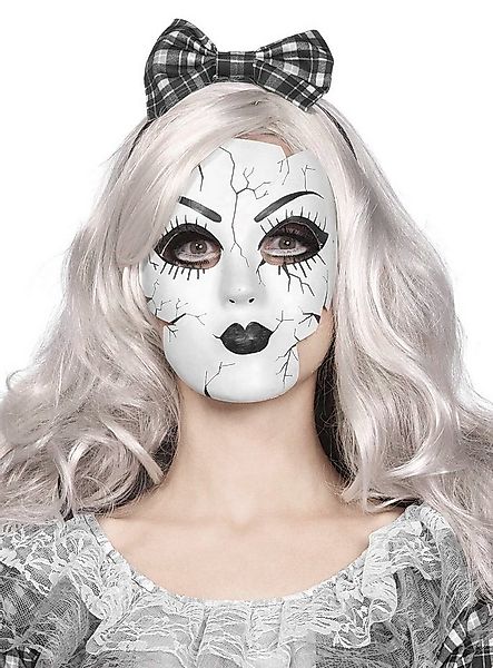 Leg Avenue Verkleidungsmaske Broken Doll Maske, Gruselige Halbmaske für Bro günstig online kaufen