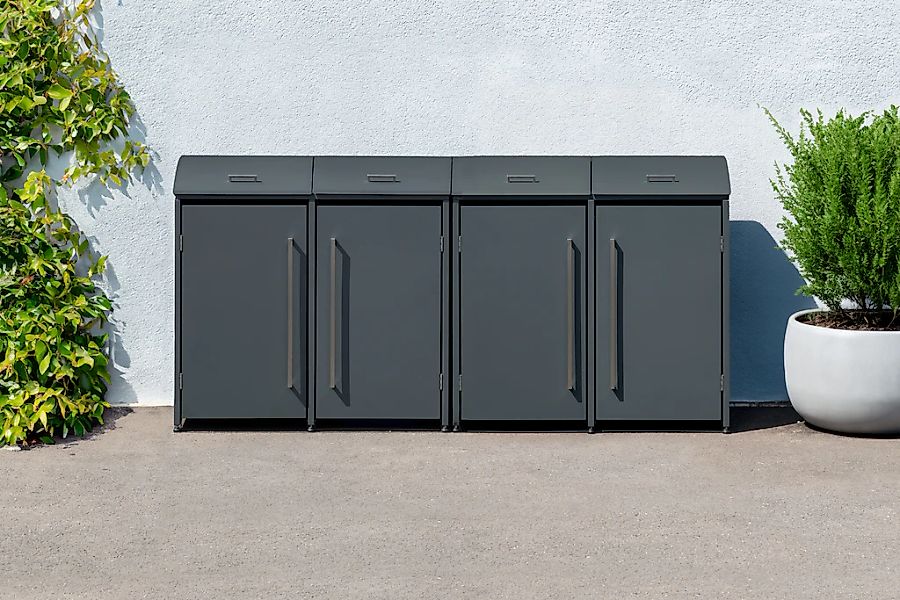 Westmann Mülltonnenbox Moderna 4 x 240, Anthrazit 83 cm x 278 cm x 135 cm günstig online kaufen