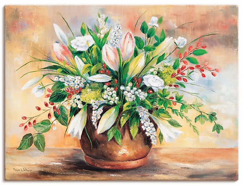 Artland Wandbild "Blütenverschönerung" Blumen 1 Stk. tlg. als Leinwandbild, günstig online kaufen