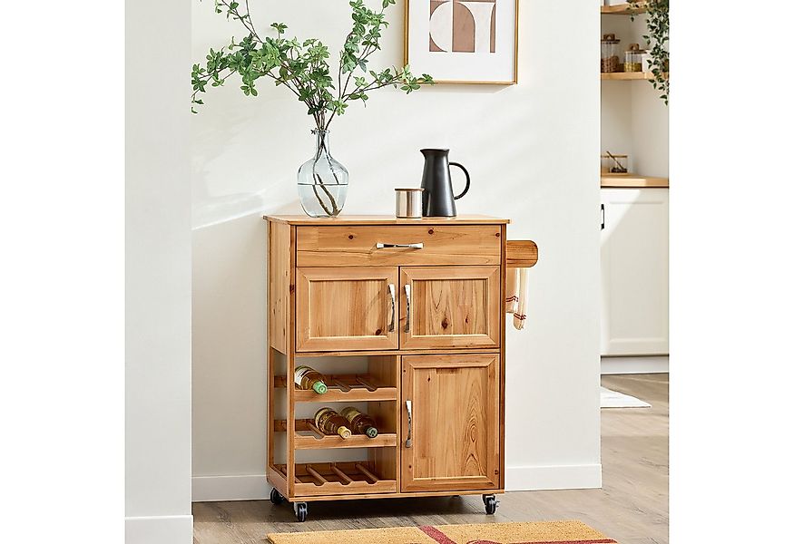 SoBuy Küchenwagen FKW45, Küchenwagen auf Rollen, Kücheninsel, Küchenregal, günstig online kaufen