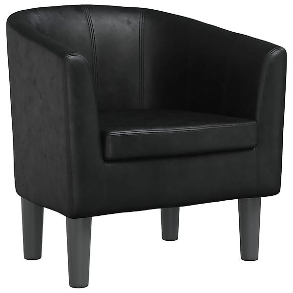 vidaXL Sessel Clubsessel Schwarz Kunstleder (1-St) günstig online kaufen