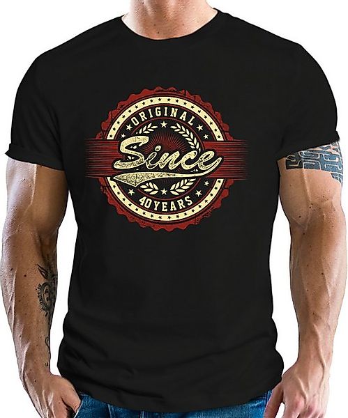 RAHMENLOS® T-Shirt als Geschenk zum 40. Geburtstag: Original Since 40 Years günstig online kaufen