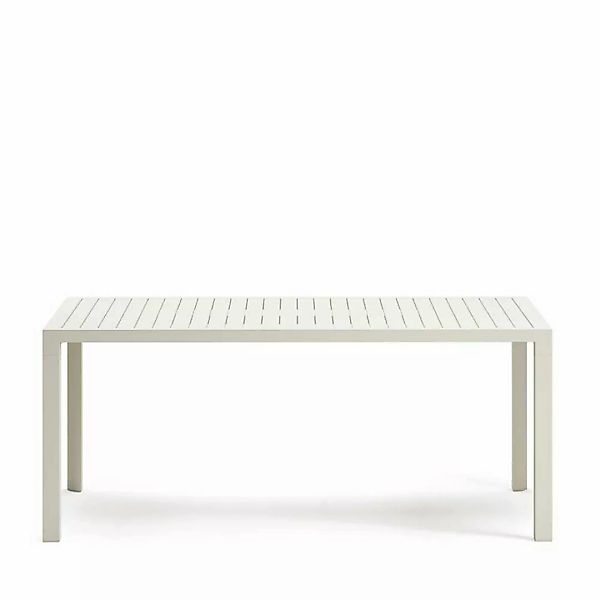 Garten Esstisch weiß 180x90 aus Aluminium pulverbeschichtet günstig online kaufen