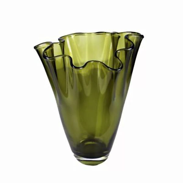 Signature Home Collection Glasvase gewellt Flora grün günstig online kaufen