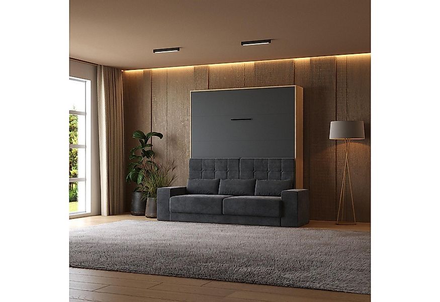 SMARTBett Schrankbett Schrankbett + SOFA Anthrazit M1 160x200 V Kaiserberg günstig online kaufen