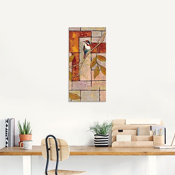 Artland Glasbild »Vogel auf einem Ast II«, Vögel, (1 St.), in verschiedenen günstig online kaufen