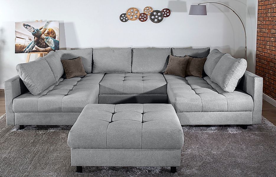 Home affaire Wohnlandschaft Toni U-Form, mit günstig online kaufen