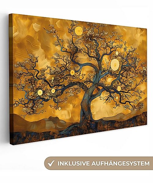 OneMillionCanvasses® Leinwandbild Baum - Baum des Lebens - Abstrakt - Gold, günstig online kaufen