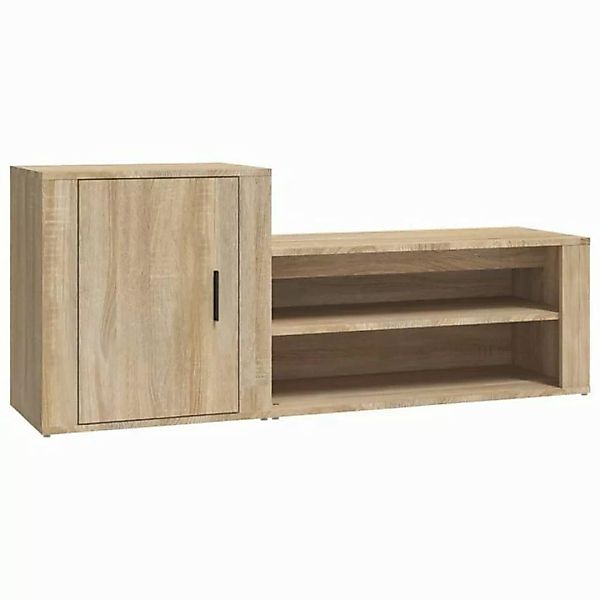 furnicato Schuhschrank Sonoma-Eiche 130x35x54 cm Holzwerkstoff (1-St) günstig online kaufen