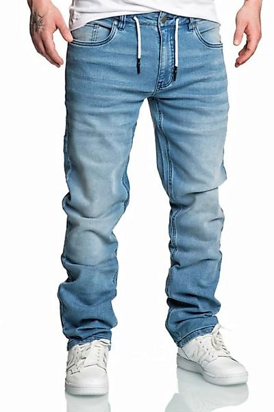 Amaci&Sons Straight-Jeans COPPELL Sweathose im Denim Look Herren Sweathose günstig online kaufen
