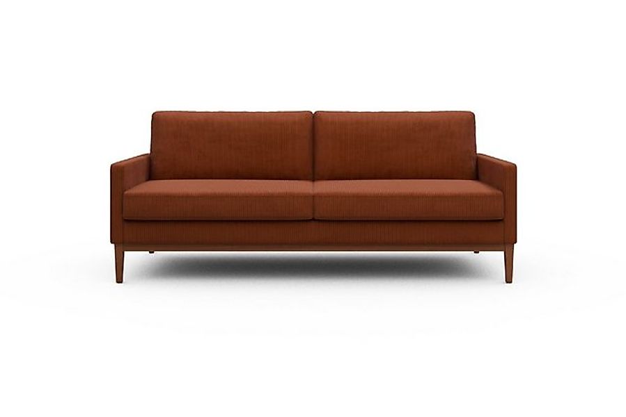 moebelfaktor Sofa Bodo 3-Sitzer, Retro-Design, elegante Linien, stabile Hol günstig online kaufen