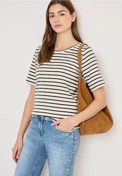 Basic T-Shirt in Rippstruktur günstig online kaufen