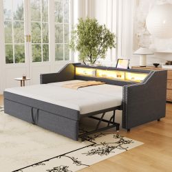 Flieks Daybett, Ausziehbares Polsterbett 90/180x190cm mit günstig online kaufen