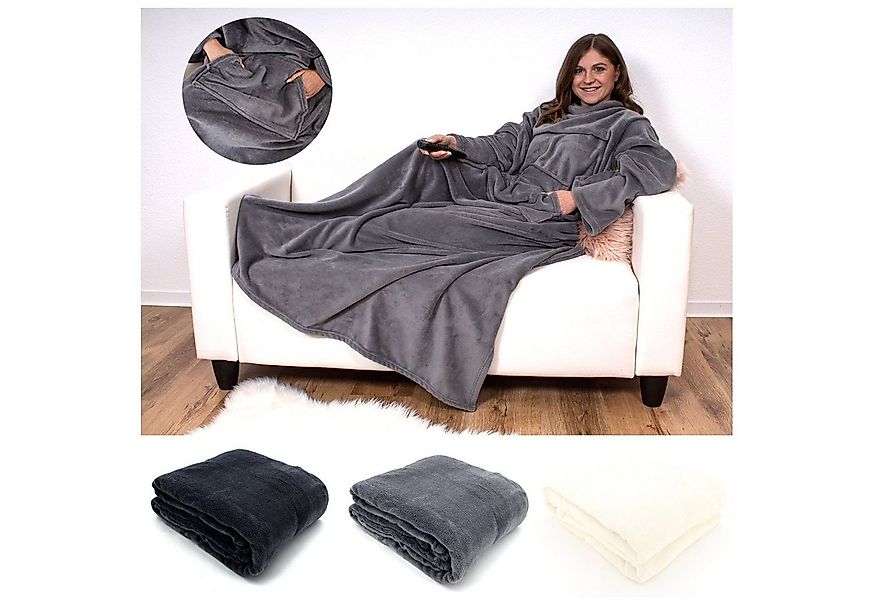 Wohndecke Kuschelig weich Ärmeldecke Ganzkörper Kuscheldecke, heimtexland, günstig online kaufen